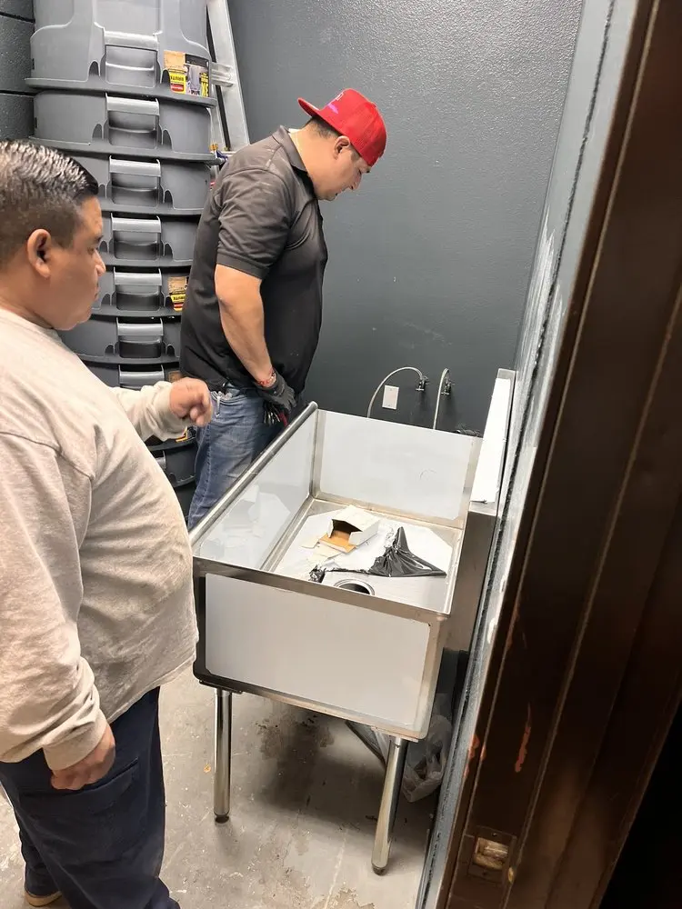 Commercial plumbing and sink installation in Sherman